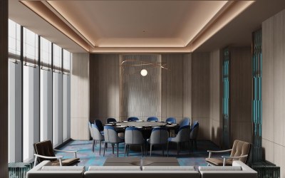 现代包厢3D模型下载